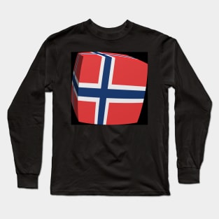 Norwegian Flag cubed. Long Sleeve T-Shirt